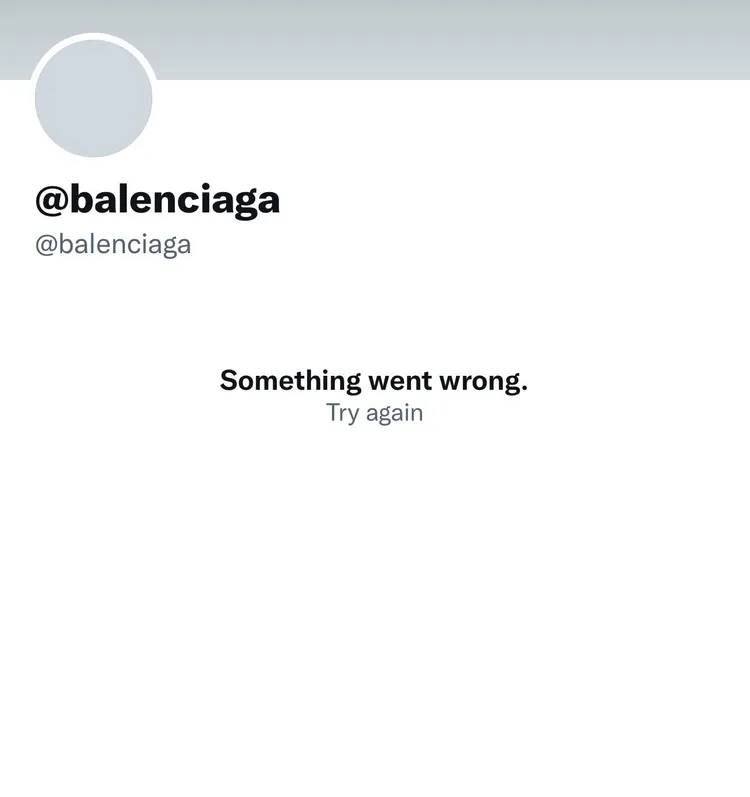 Balenciaga deleted twitter
