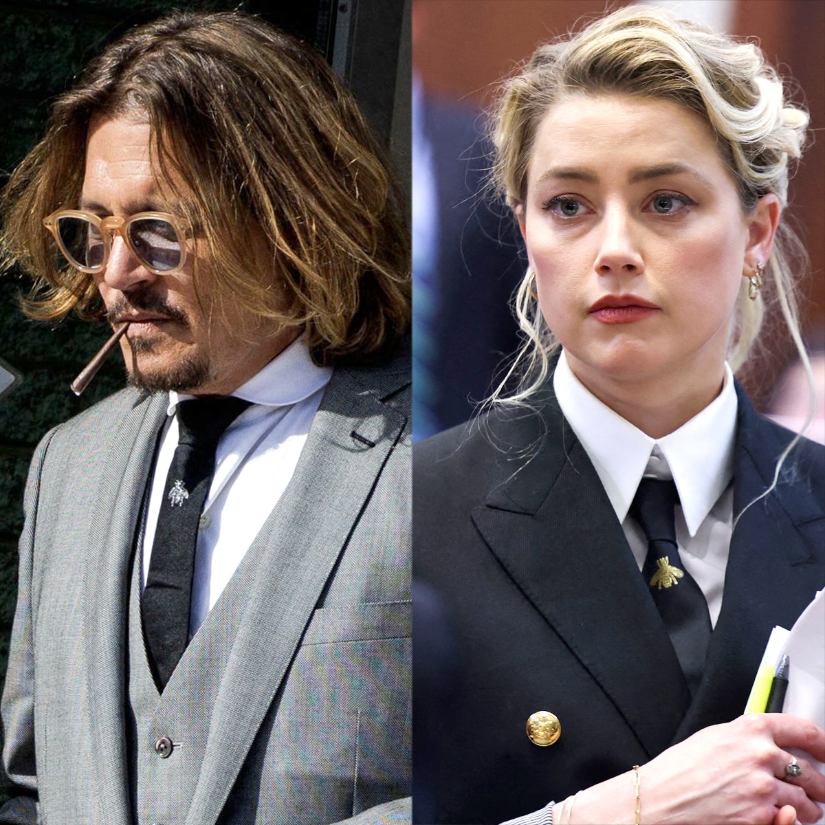 Johnny Depp and Amber Heard at the Court