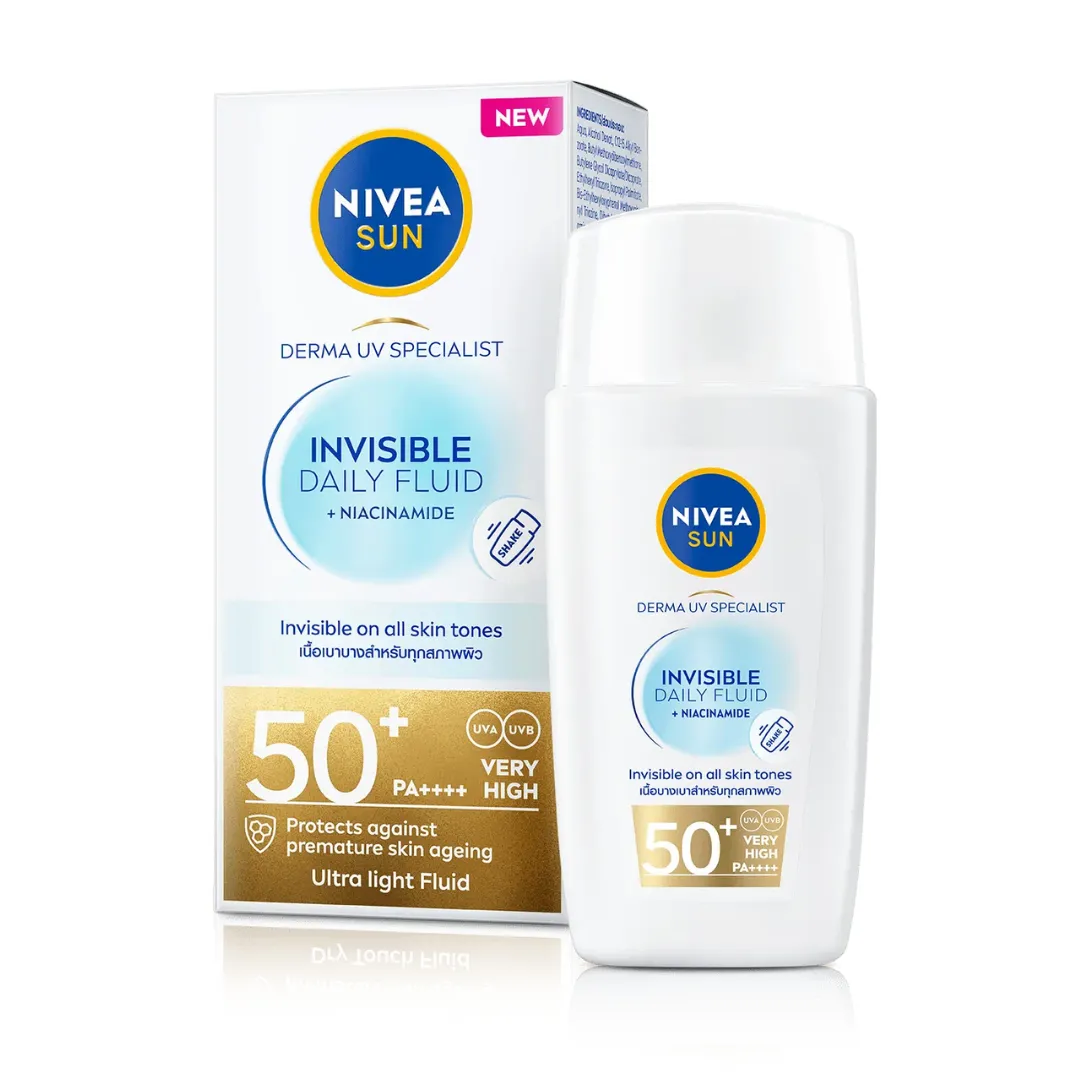 Vogue Beauty Awards 2024 Best Sunscreen NIVEA : NIVEA SUN Derma UV Specialist Invisible Daily Fluid SPF50+ PA++++