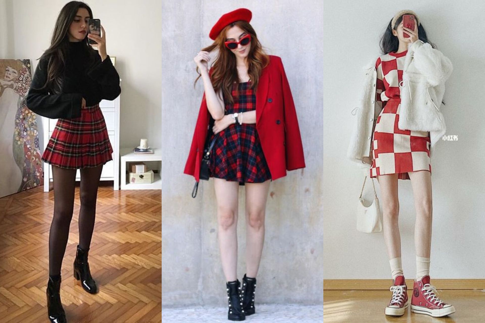 ไอเดียแต่งตัวถ่ายรูปคริสต์มาสด้วยสีแดง ลายสก็อต ลายตาราง และลายประจำคริสต์มาส