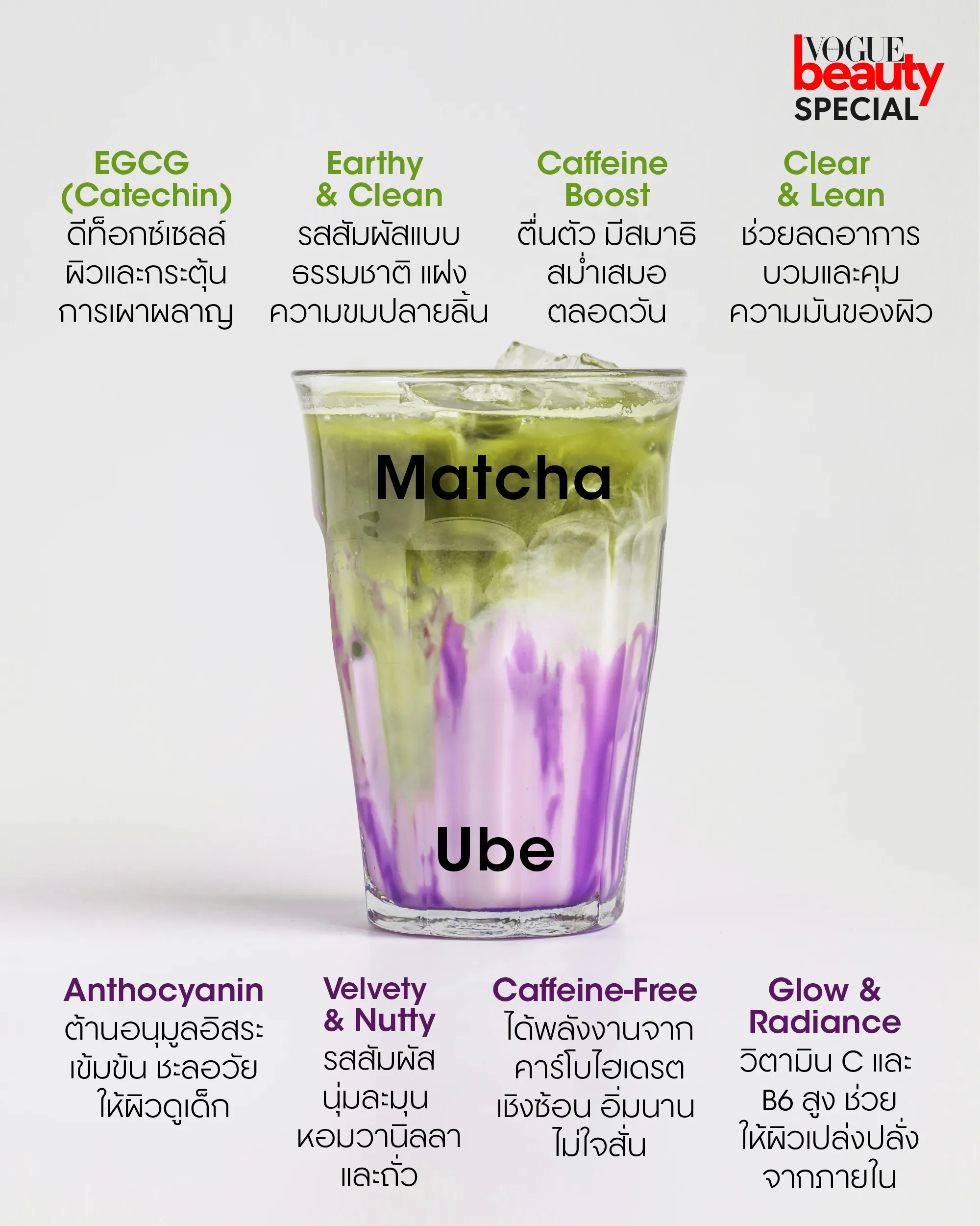 Ube vs Matcha แตกต่างกันอย่างไร?