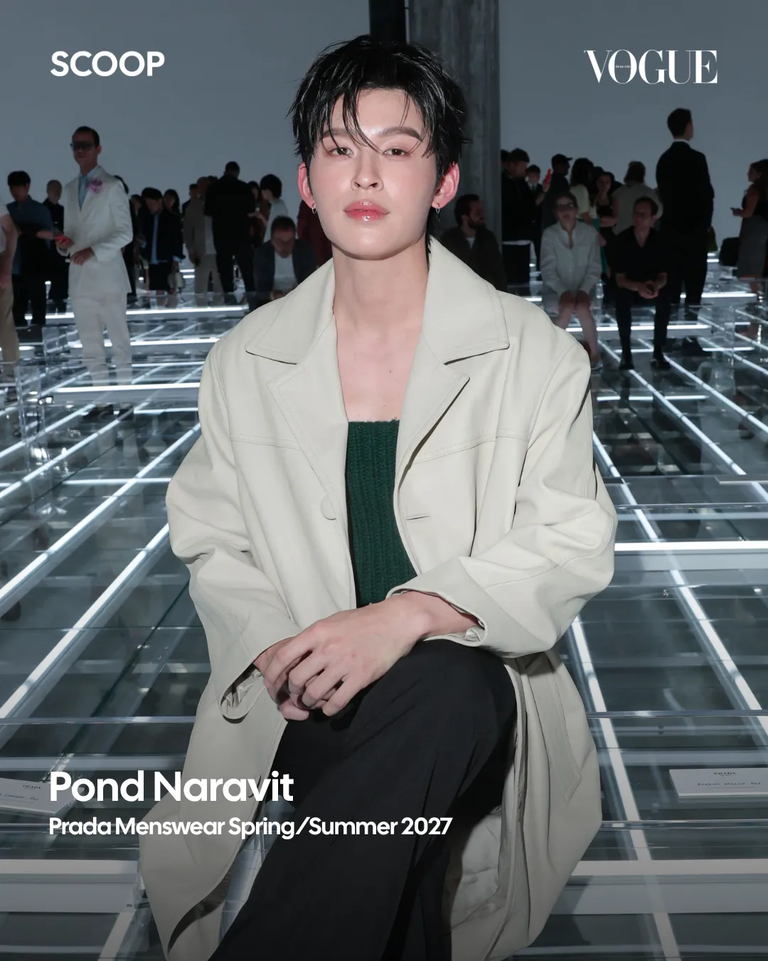 'ปอนด์-ณราวิชญ์' ในโชว์ Prada คอลเล็กชั่นเสื้อผ้าบุรุษ ฤดูใบไม้ผลิ/ฤดูร้อน 2027