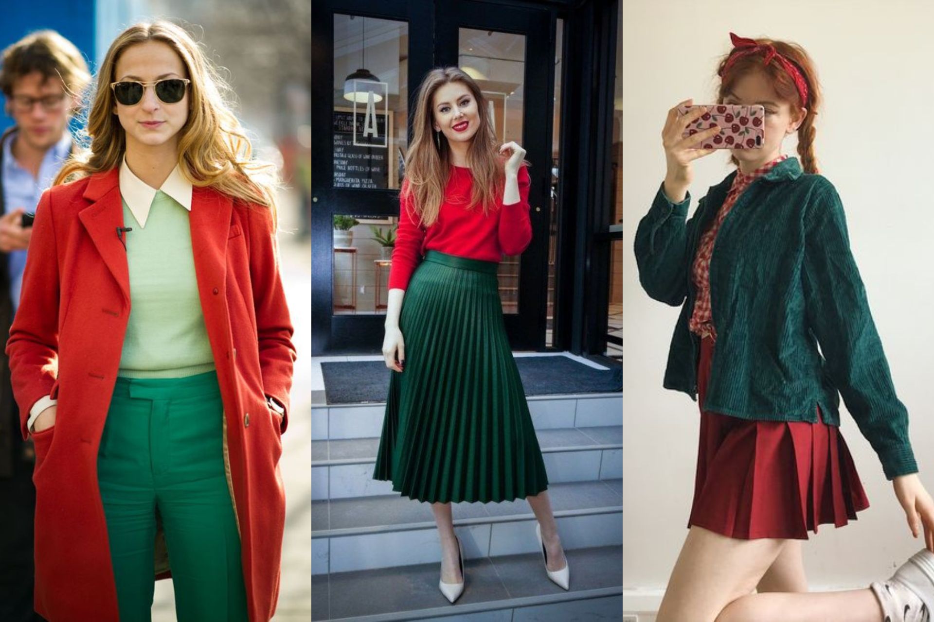 ไอเดียแต่งตัวถ่ายรูปคริสต์มาสสีแดงกับสีเขียว