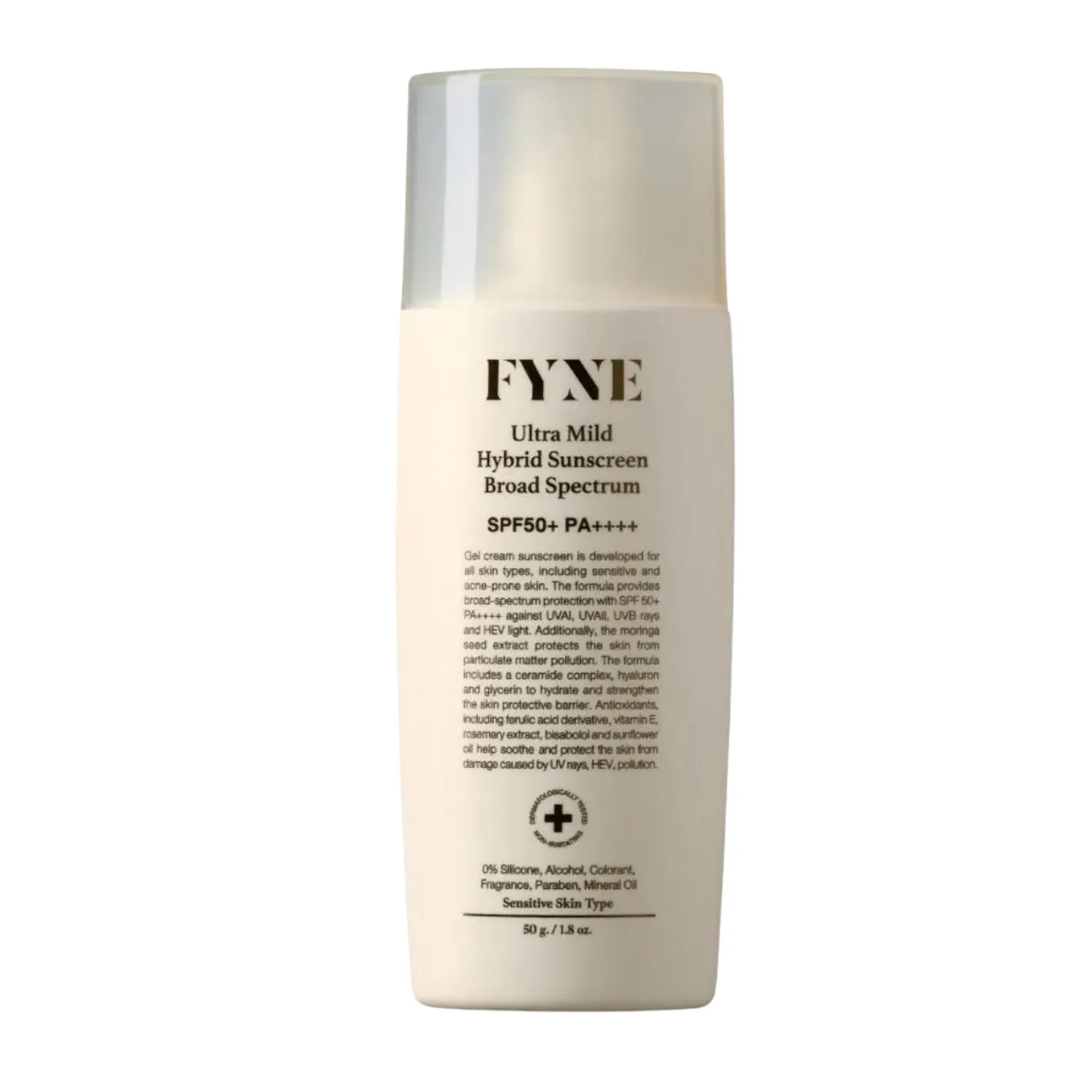 Ultra Mild Hybrid Sunscreen Broad Spectrum SPF50+ PA++++ (ราคา 1,390 บาท) จาก FYNE