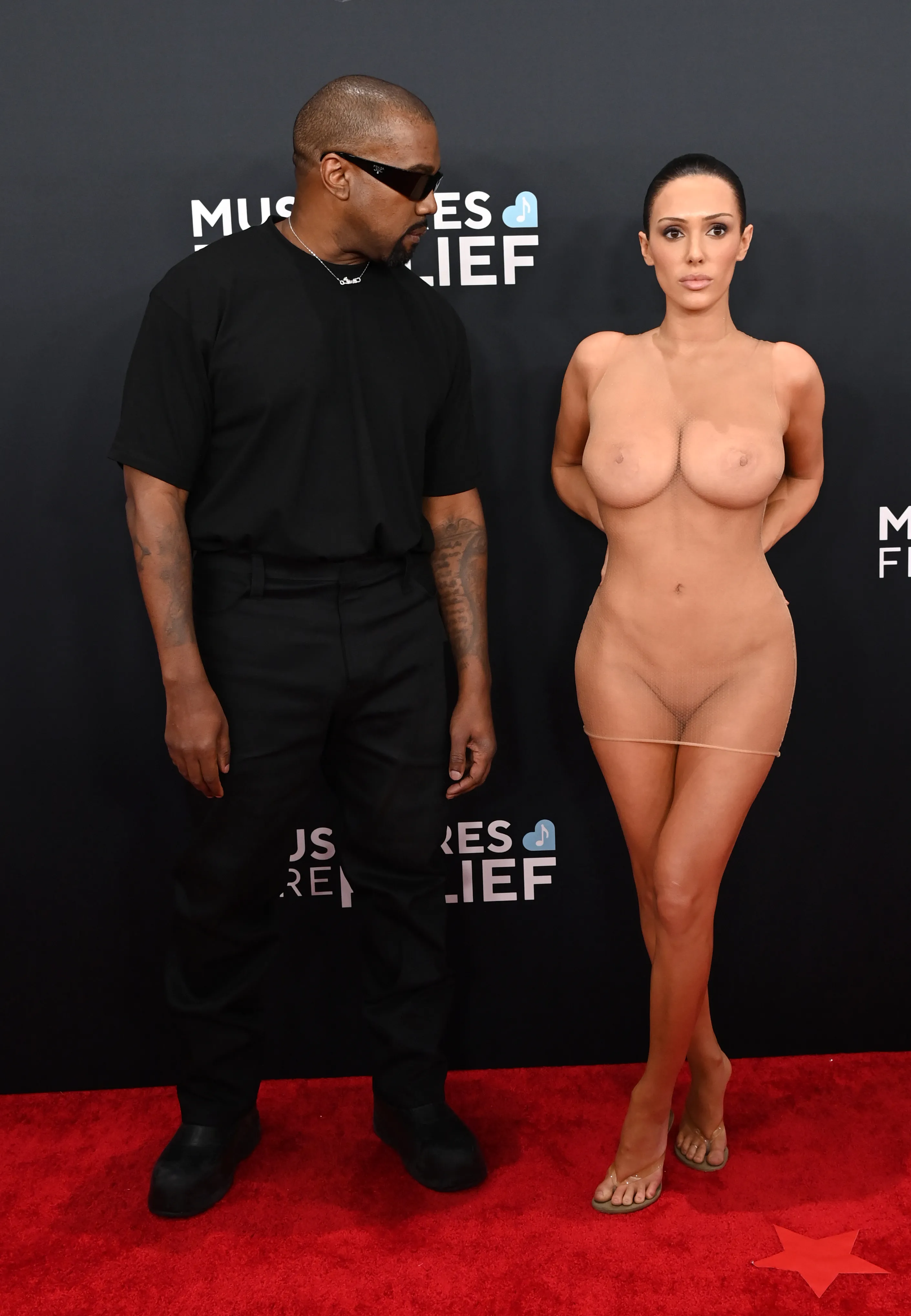 Ye and Bianca Censori at Grammys 2025