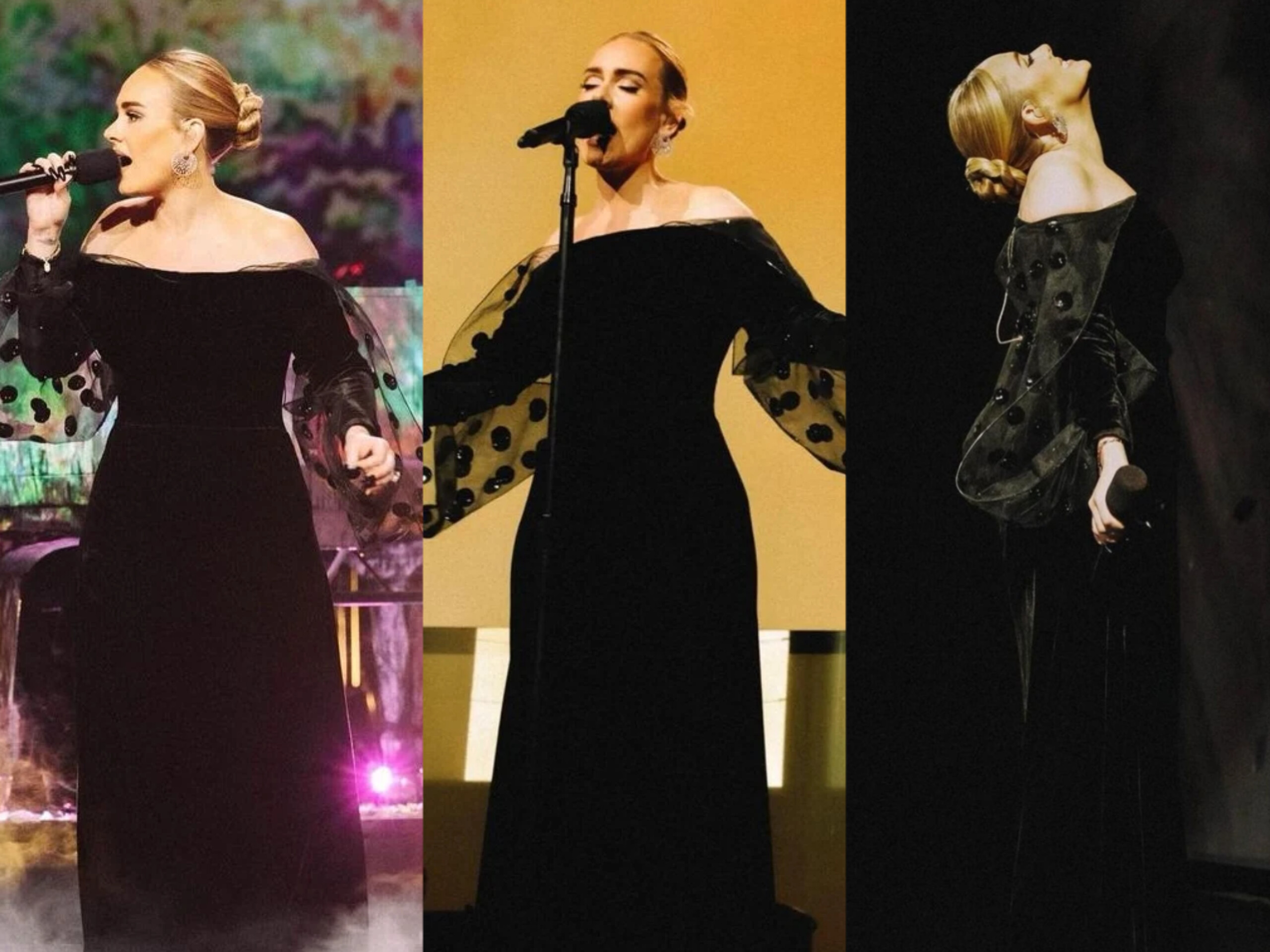 Adele wears Nina Ricci of Harris Reed