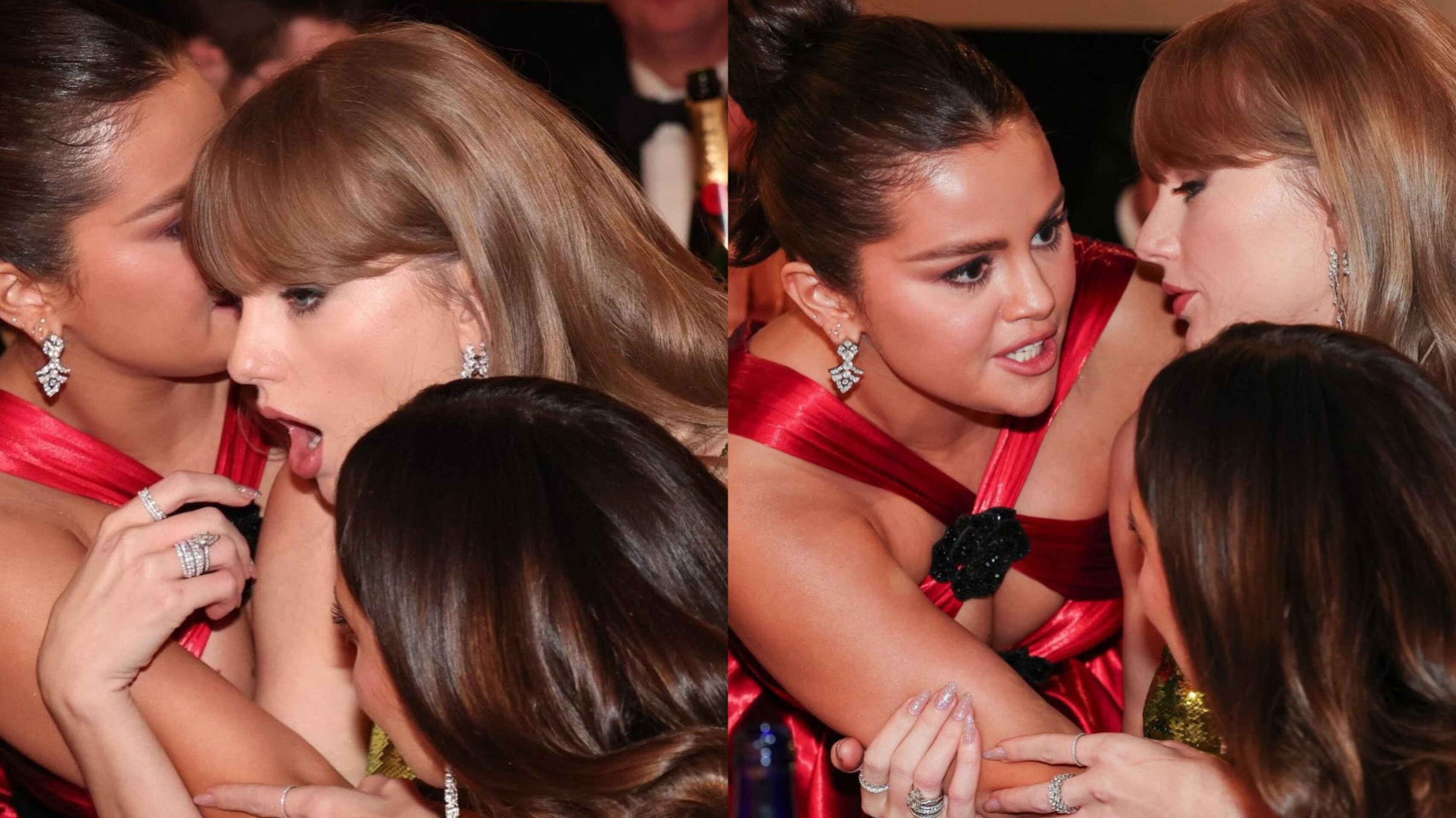 Selena Gomez and Taylor Swift at Golden Globes 2024
