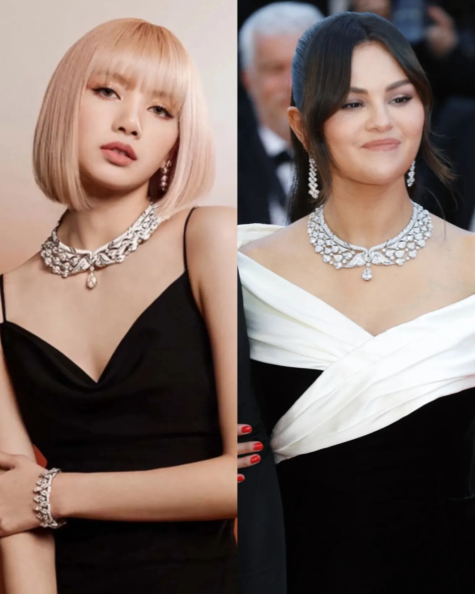 Selana Gomez wears the same necklace of LALISA at Cannes 2024