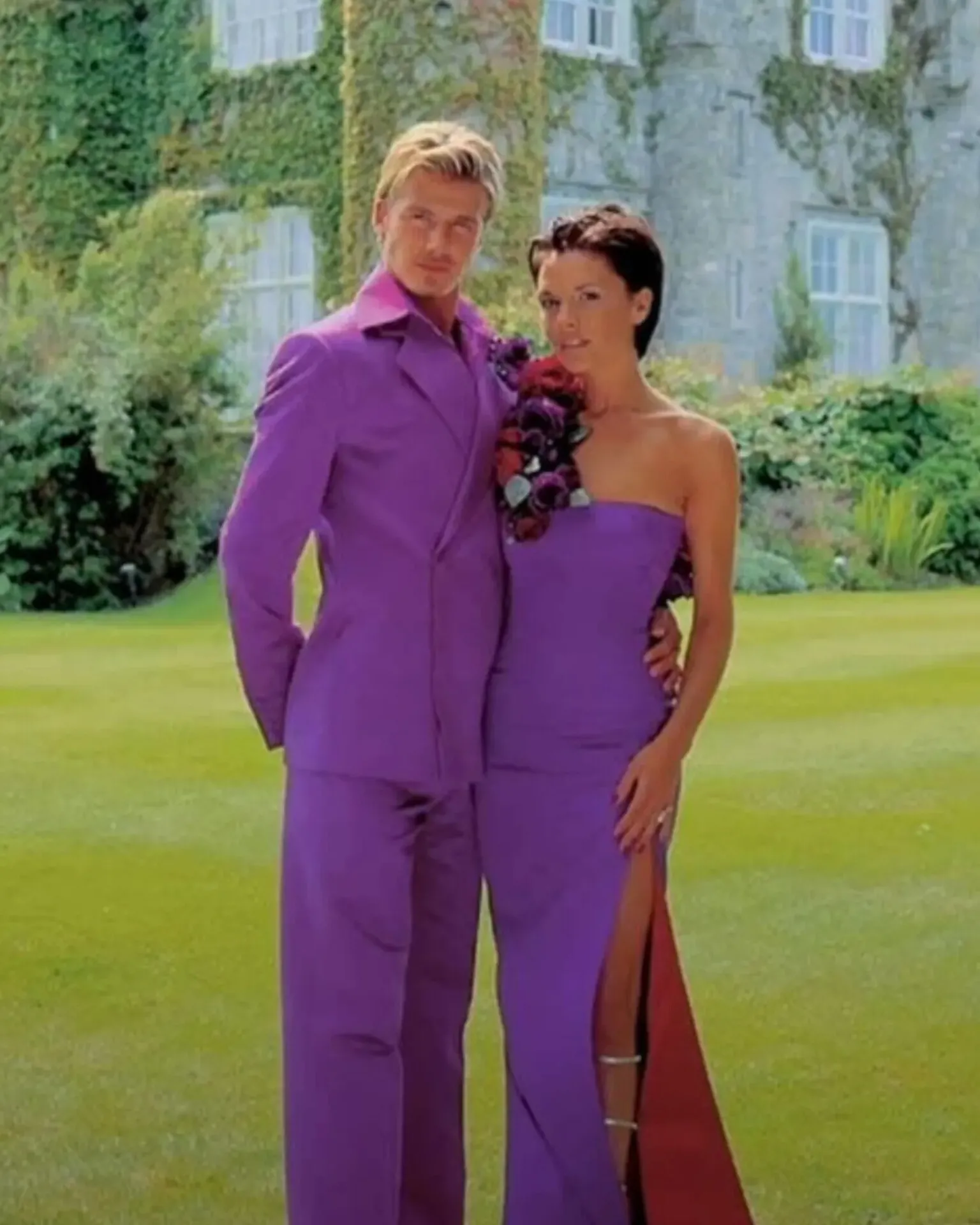 Purple wedding dress of Beckham