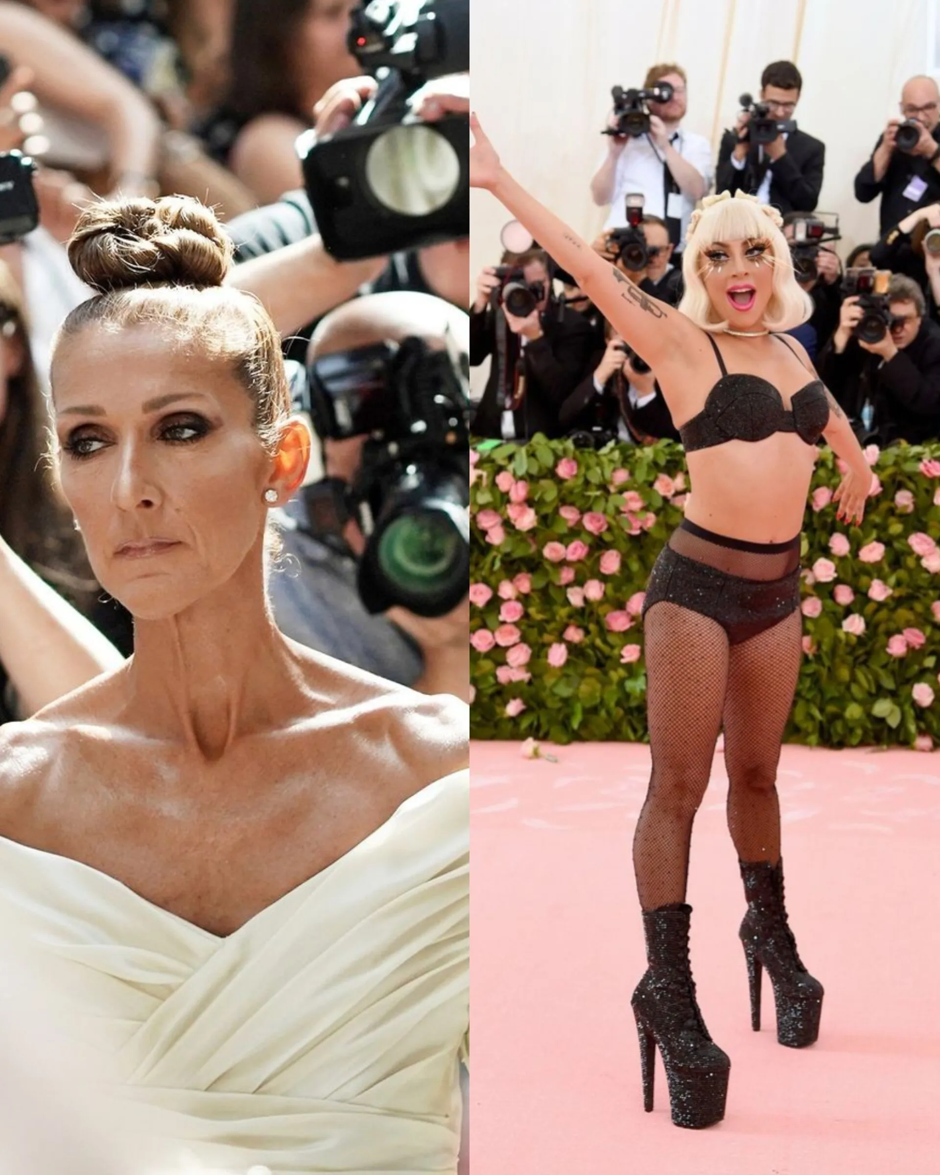 Lady Gaga and Céline Dion at Paris 2024