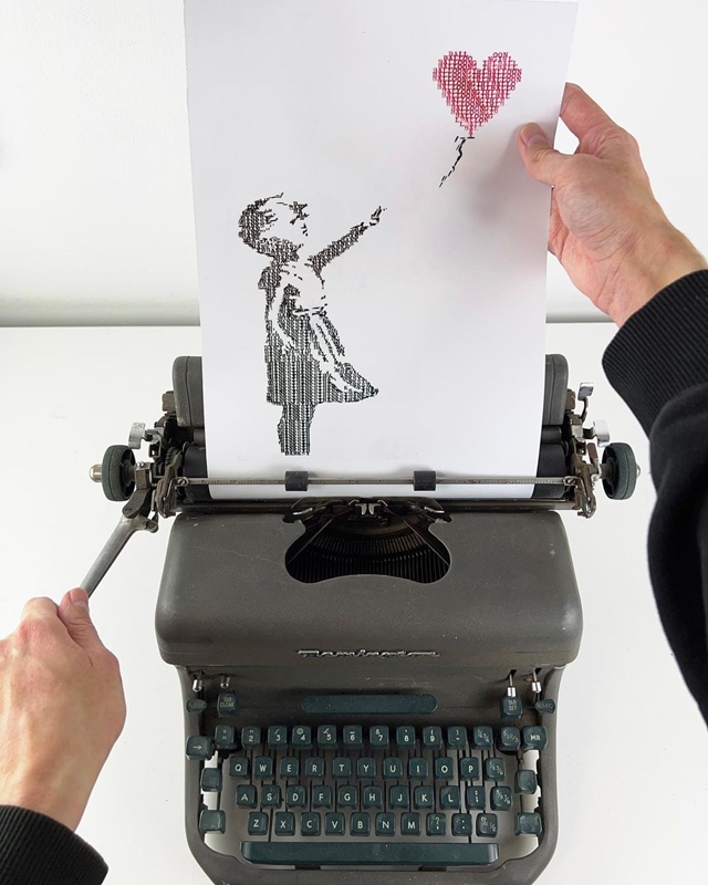 James Cook, เครื่องพิมพ์ดีด, art, ศิลปะ, typewriter art