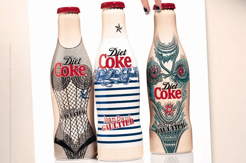 jean paul gaultier diet coke bottles