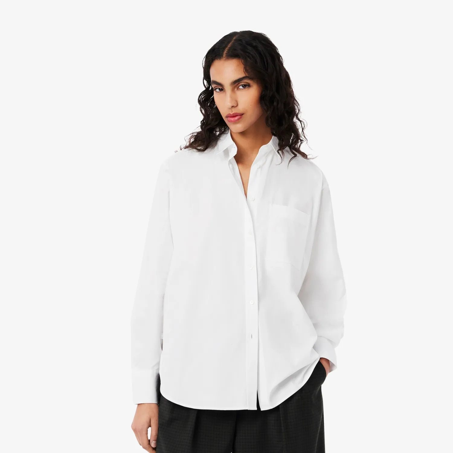 Oversized Cotton Poplin Shirt (ราคา 5,990 บาท) จาก Lacoste