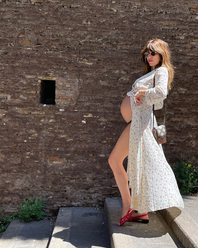 Maternity, Maternity Style, Lou Doillon, Gucci, Gucci Cosmogonie