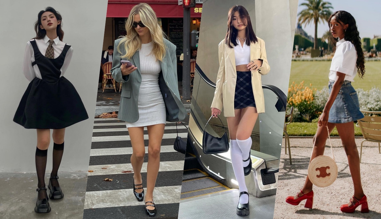 ไอเดียแมตช์ลุค 'รองเท้าแมรี่เจน' แฟชั่นรองเท้า(นักเรียน)ผู้หญิงที่คัม