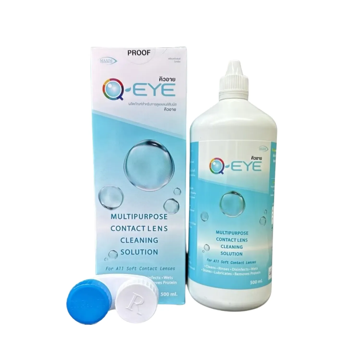 Multipurpose Contact Lens Cleaning Solution (ราคา 279 บาท / 500 ML) จาก Q-Eye