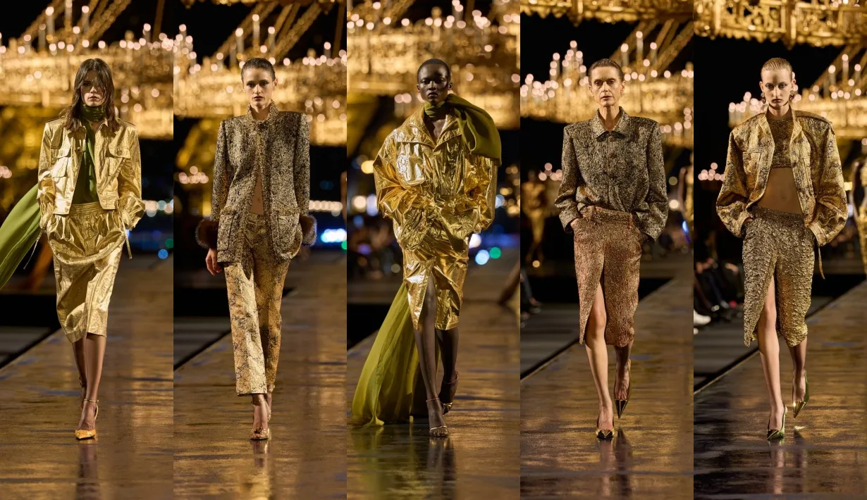 VOGUE FIRST TAKE | Saint Laurent SS27 กับสีทองอร่าม เสน่ห์การย้อนดีต และอาจเป็นจดหมายจากลา