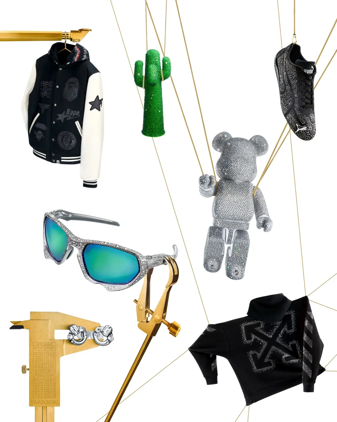 Swarovski, Oakley, Off-White, Gufram, Loop Earplugs, PUMA, A Bathing Ape, BE@RBRICK