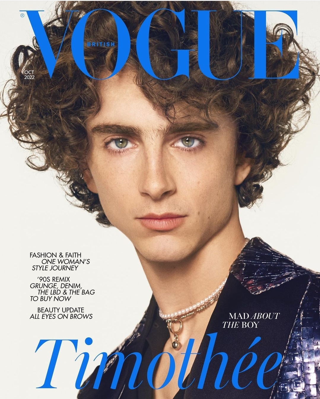 Timothée Chalamet on British Vogue cover
