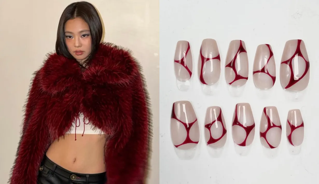 ซูมอินลายเล็บ Abstract Jennie Style เป็นหนึ่งในไอเดียทำเล็บที่สาวๆ ห้ามพลาด