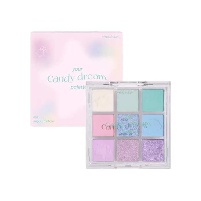 อายแชโดว์สีฟ้า Your Candy Dream Palette สี 03 Sugar Rainbow Meilinda