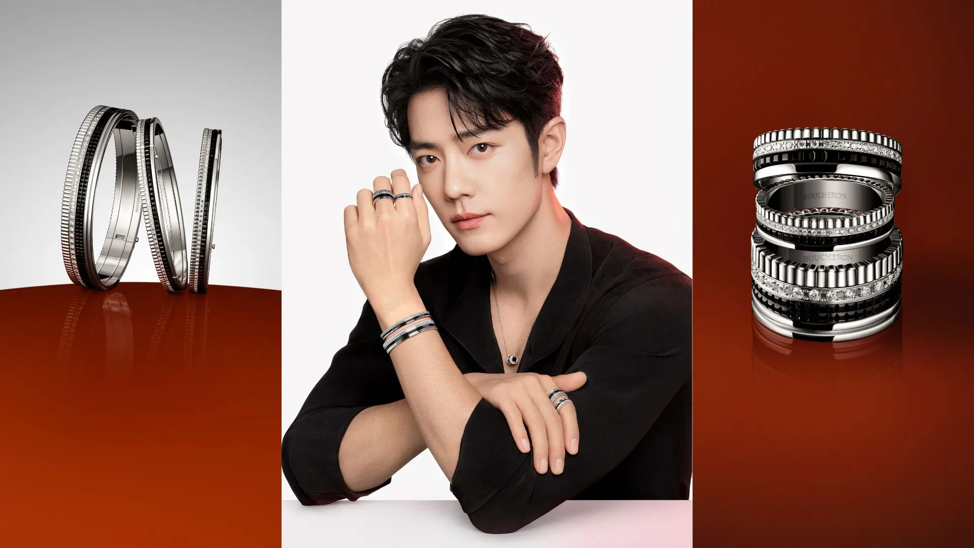 Xiao Zhan เมื่ออิทธิพลของศิลปินจีนหลอมรวมกับดีไซน์ไอคอนิกของ Boucheron Quatre