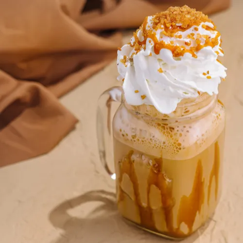 coffee frappe with caramel