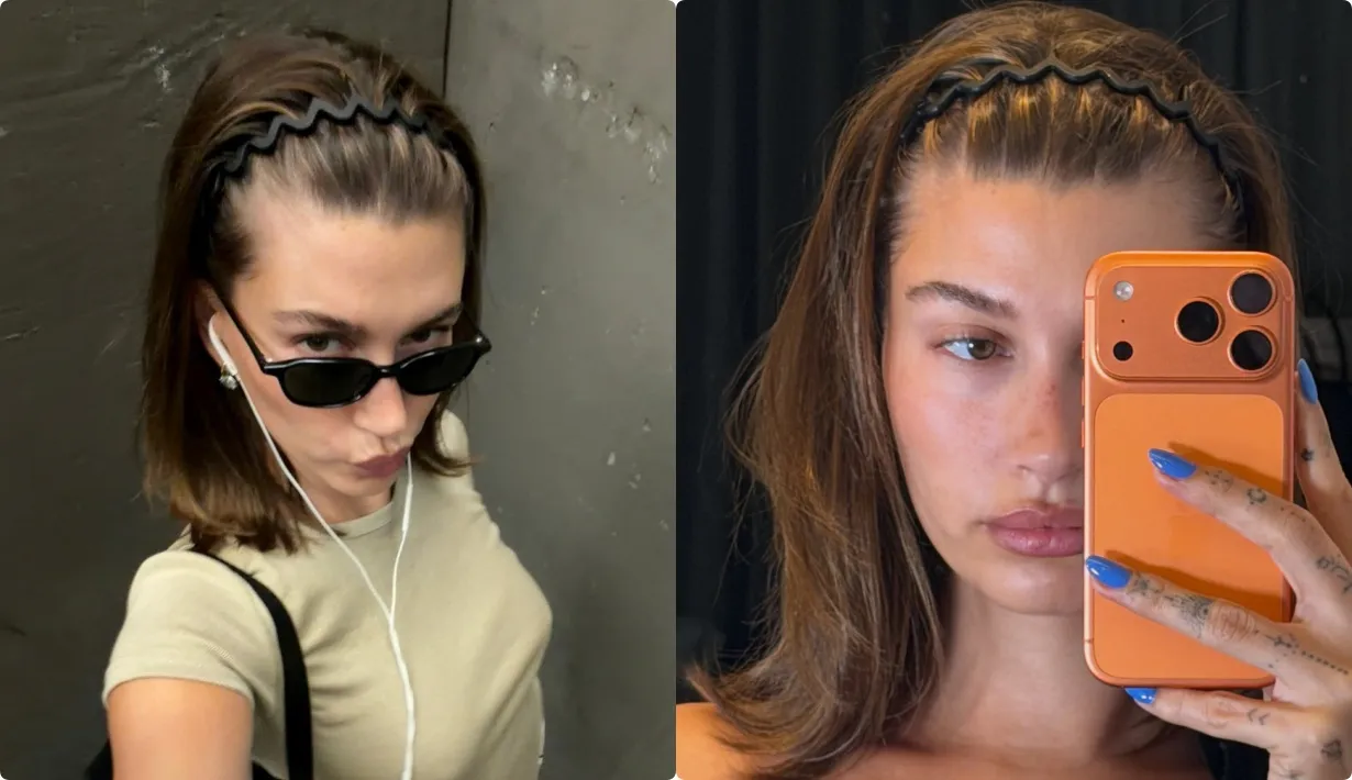 Hailey Bieber ปลุกกระแส ‘ที่คาดผมซิกแซก’ ให้กลับมาได้รับความสนใจอีกครั้ง