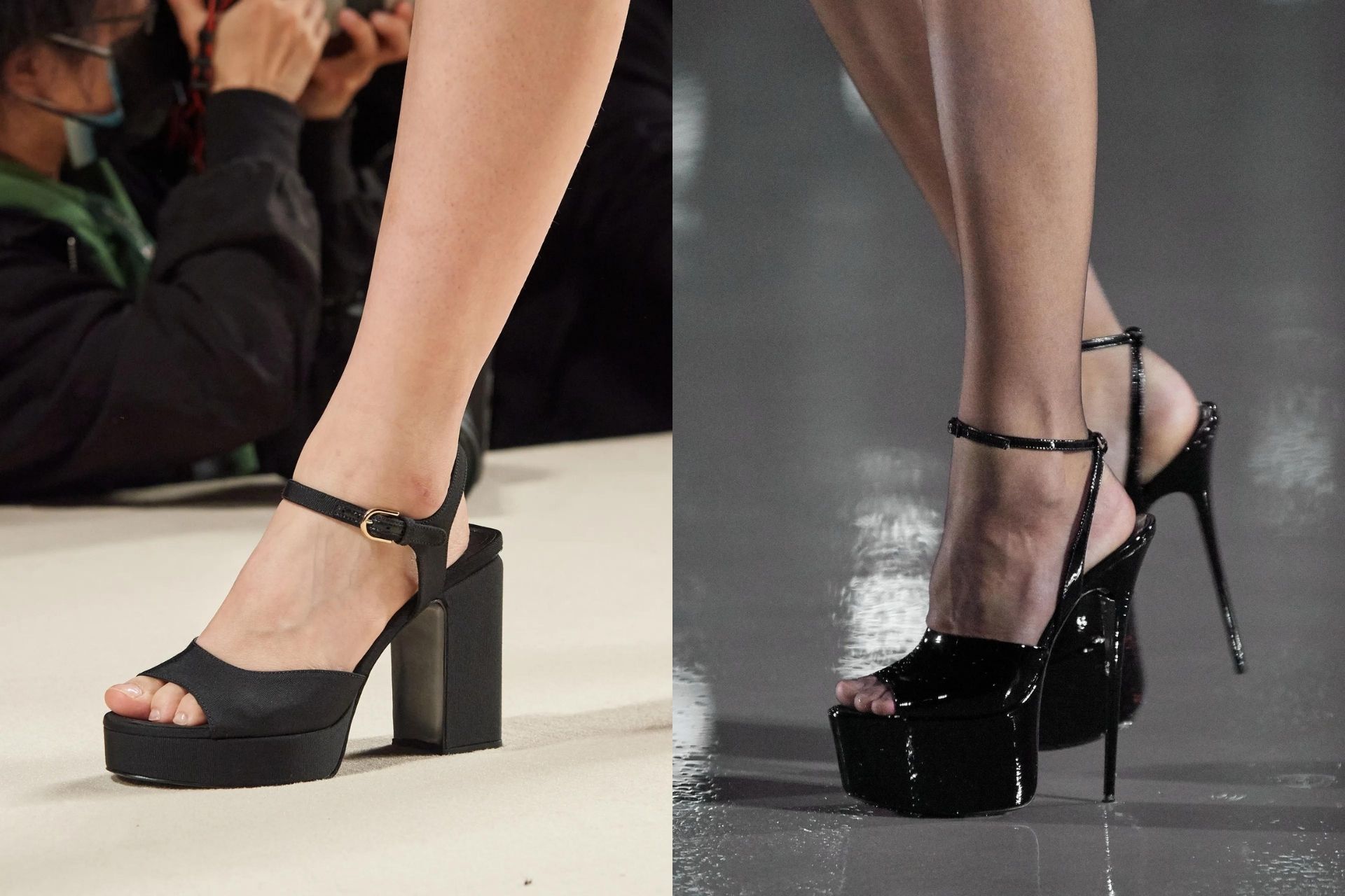 รองเท้าแพลตฟอร์มจาก Chanel และ Saint Laurent