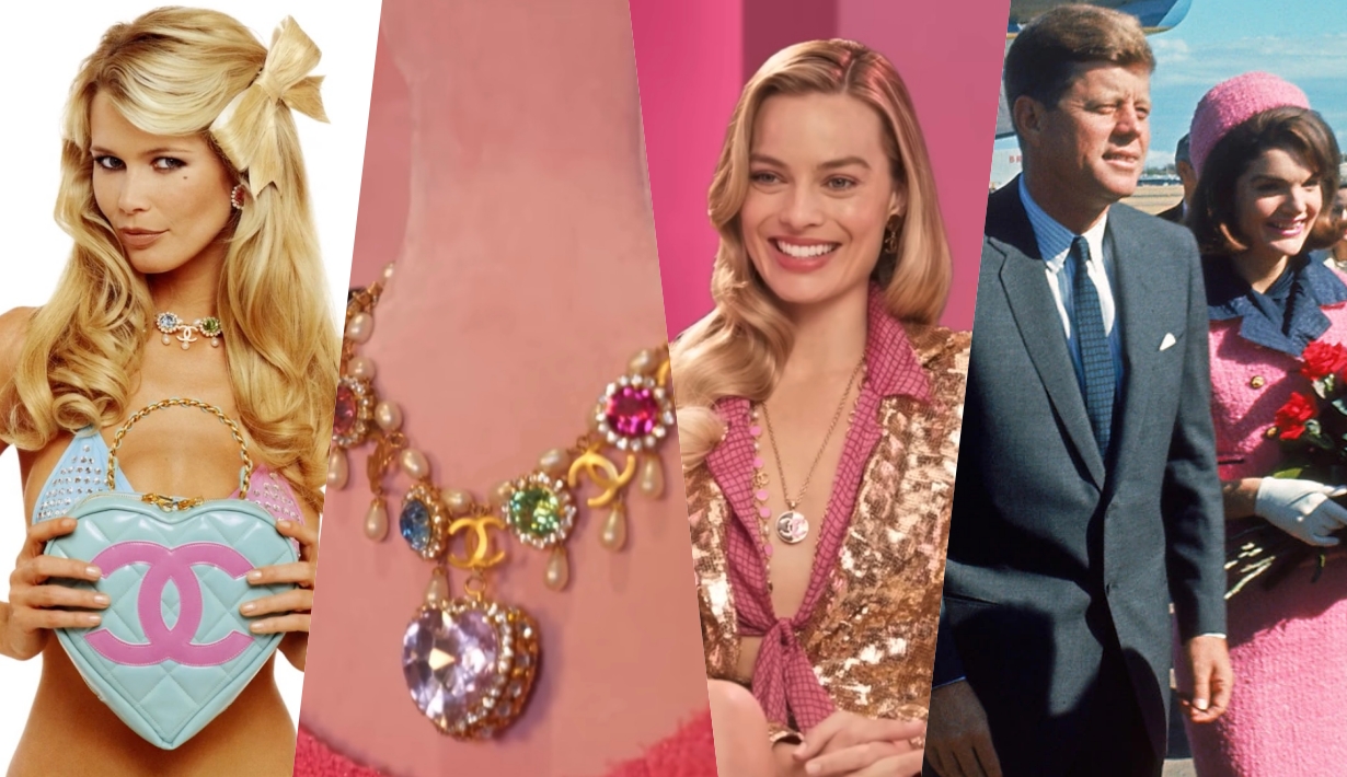 barbie-jewelry-chanel-1995-pink-suit-necklace-bag-power-margot-robbie-2023