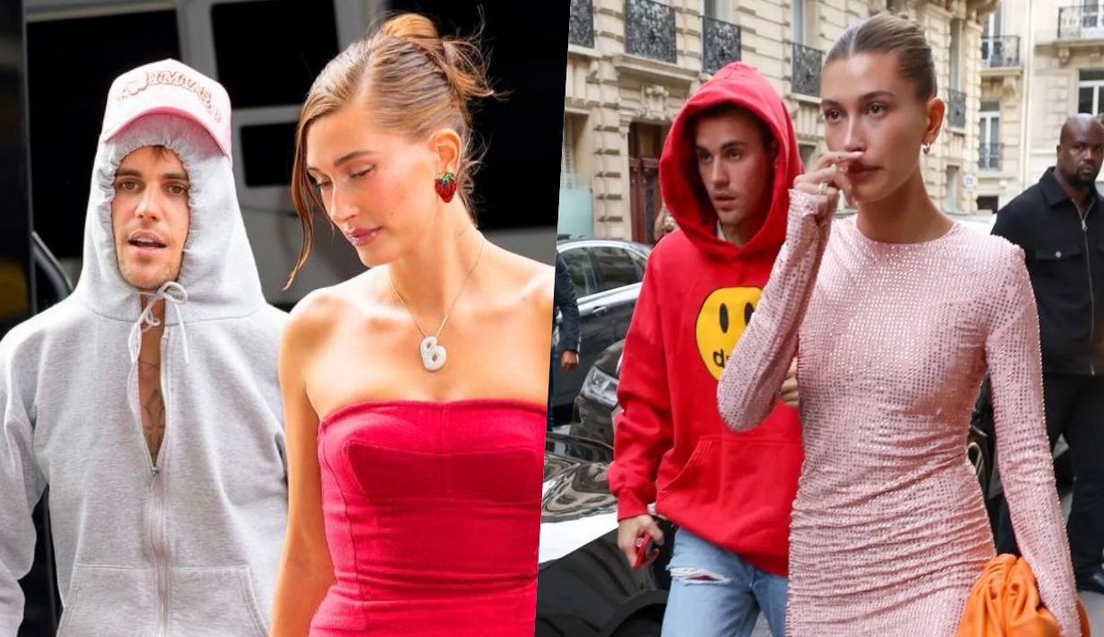 ่justin-bieber-hailey-bieber-2023-style-dress-contrast-dress-code-GQ-explained