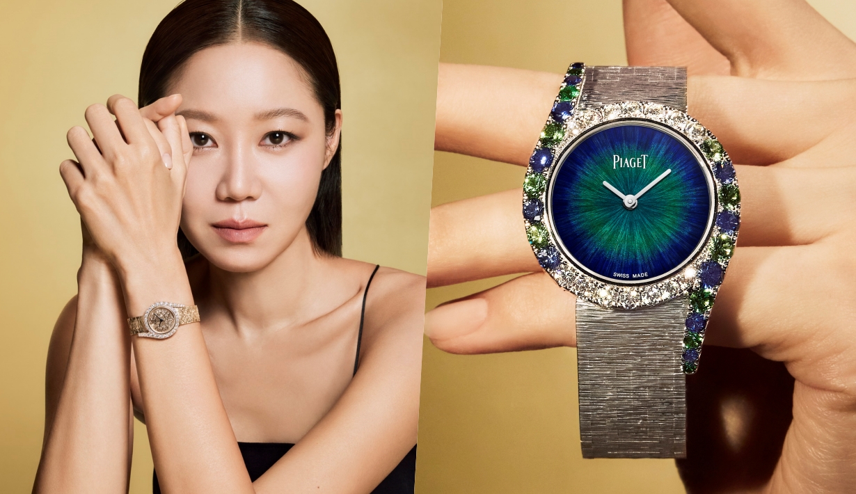 piaget-limelight-gala-watch-50th-anniversary-collection-2023-kong-jihyo-worn-brand-ambassador-korea-south-gold-peacock