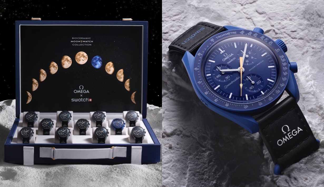 omega-watches-moonshine-moonswatch-limited-edition-11-suitcases-designs-auction-sothebys-2024