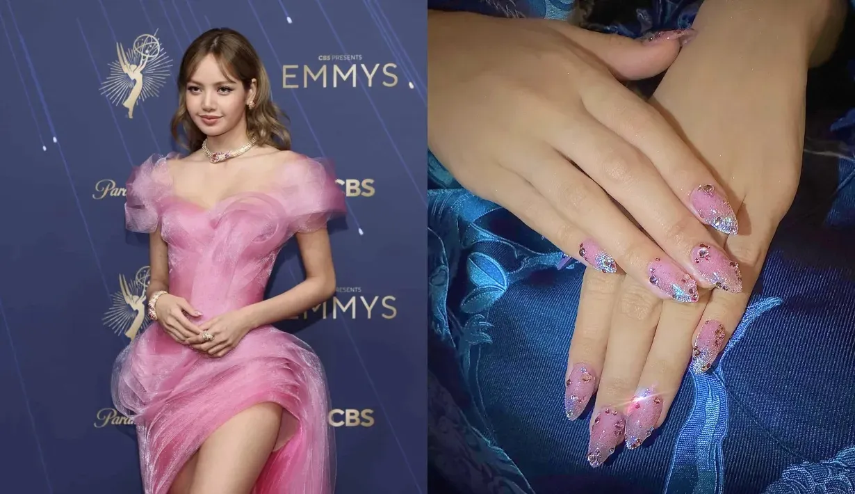 Lisa BlackPink Nails at Emmys