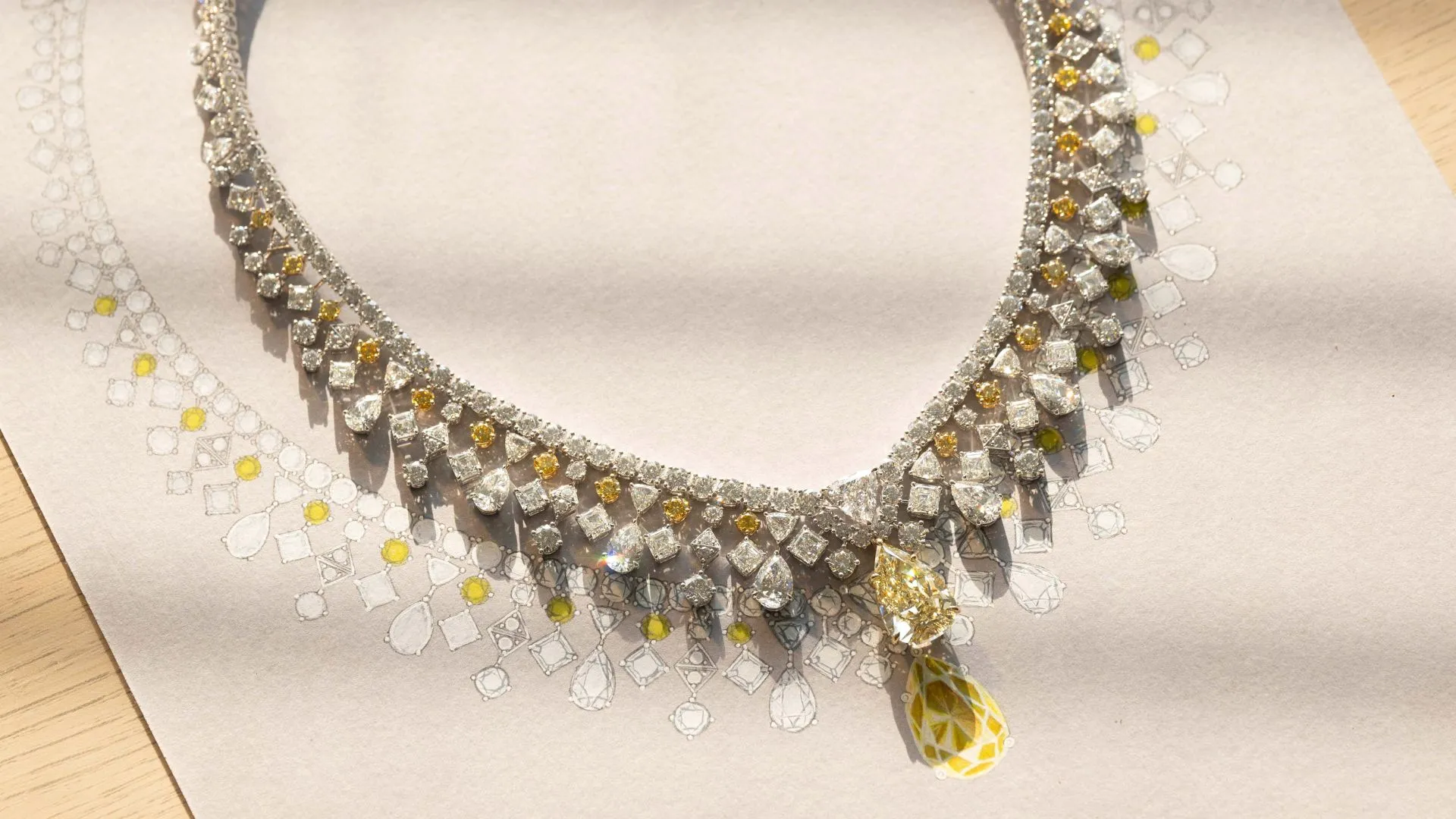 Mouawad, Imperial Sunfall, จิวเวลรีชั้นสูง, สร้อยเพชร, เพชรสีเหลือง, อัญมณี