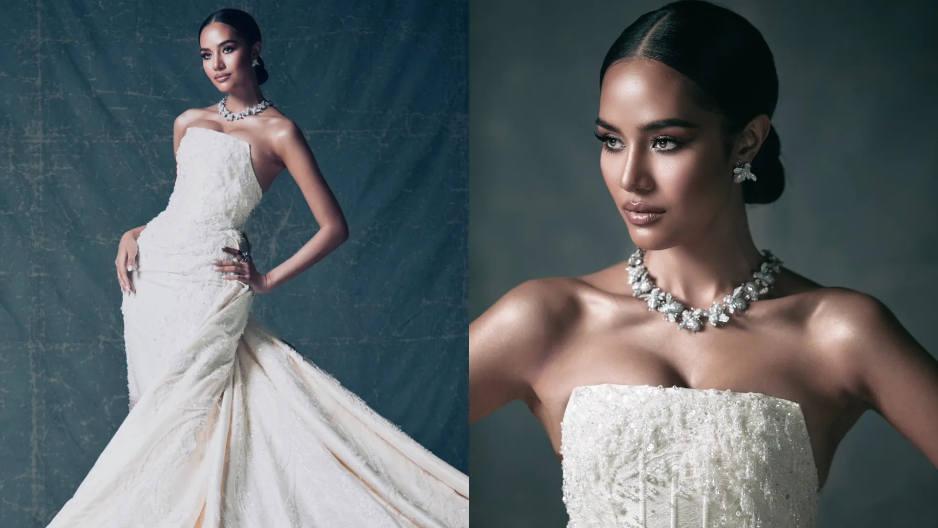 รวบภาพ 'โอปอล-สุชาตา' ในชุดราตรีสั่งตัดพิเศษจาก SIRIVANNAVARI บนเวที Miss World ณ กรุงญาจาง ประเทศเวียดนาม